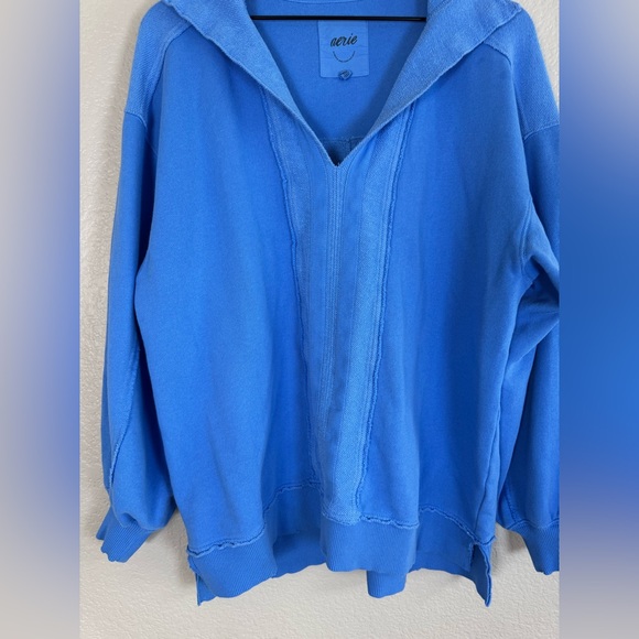 Aerie Starry Skies Open Neck Oversized Sweatshirt Blue Small $65 - Picture 10 of 15